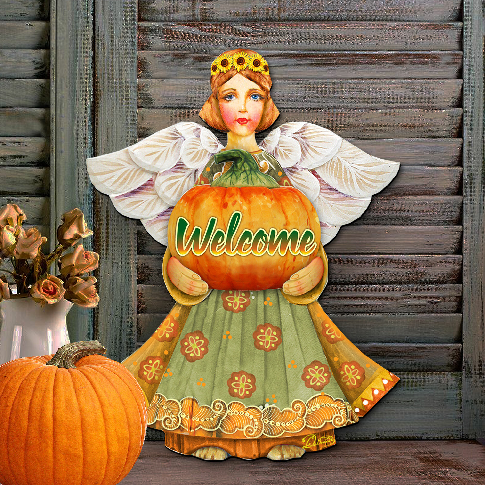 Metal Pumpkin Door shops Hanger